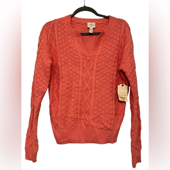 St Johns Bay Cotton Cable Knit Sweater XS - Picture 2 of 8
